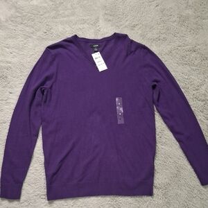 Alfani Men's Rich Purple V-Neck Sweater